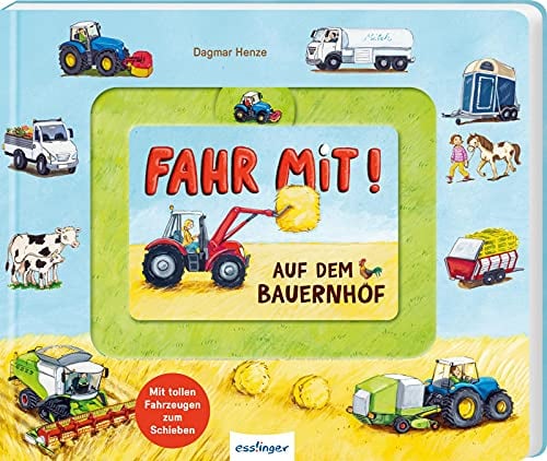 Meine Schiebebahn-Pappe: Fahr mit auf dem Bauernhof: Pappebuch mit Fahrzeugen zum Schieben