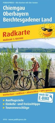 Publicpress Radkarte Chiemgau, Oberbayern, Berchtesgadener Land 1:100.000: Radkarte mit Ausflugszielen, Einkehr- & Freizeittipps, wetterfest, reißfest, abwischbar, GPS-genau. 1:100000 (Radkarte: RK)