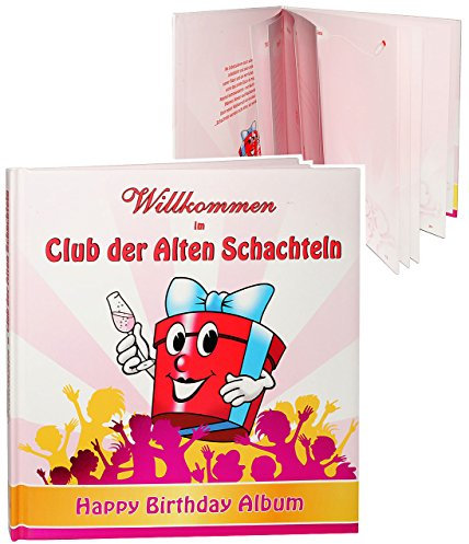alles-meine.de GmbH Geburtstag - Willkommen im Club der Alten Schachteln - Erinnerungsalbum/Fotoalbum - Gebunden zum Einkleben & Eintragen - Album & Erinnerungsbuch - Fotob..