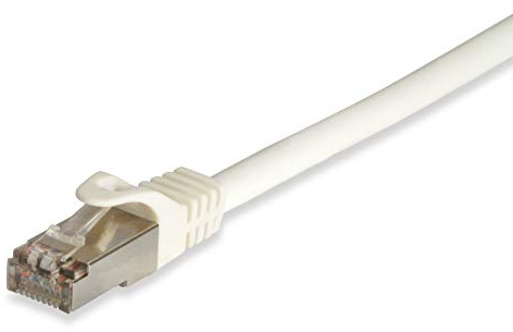 Equip Patchkabel RJ45 Cat6A Pro S/FTP (S-STP) Cat7 Rohkabel Poybeutel 0,50 m Weiß