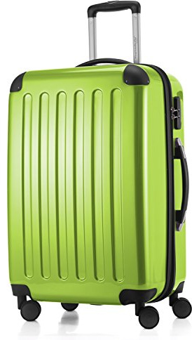 Hauptstadtkoffer Alex - Erweiterbarer Hartschalenkoffer 65 cm (74 L) mit Zahlenschloss - robuster Trolley-Reisekoffer mit 4 Doppelrollen, Apfelgrün