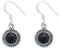 Ohrringe 925 Silber Onyx schwarzer Stein Edelstein Ohrhänger echt Silber Damen Sterling Silber Hänger Geschenk (MOH-090-03)