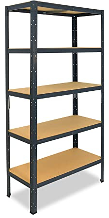 shelfplaza® 180x70x40cm HOME Schwerlastregal anthrazit/Metallregal mit 5 Böden/Kellerregal Metall, Garagenregal, Werkstattregal oder Regal Lagerregal/Steckregal Metall mit 175kg Tragkraft
