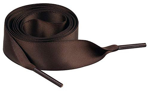 Jamron Plano Seda Satín Cinta Cordones de los Zapatos 2CM Ancho para Zapatillas Bailarinas Pumps P13 Café 120 CM
