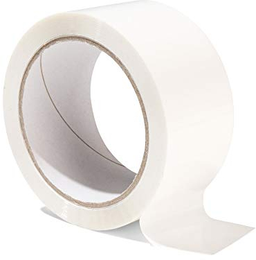 Modulor Ruban d'emballage, Ruban adhésif en polypropylène coloré, Ruban pour Colis à déroulement Silencieux avec adhésif Acrylique, Largeur 5 cm x Longueur 66 m, épaisseur 48 µm, Blanc