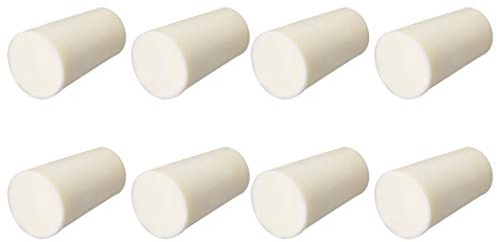 sourcing map 8 Stück Gummistopfen 15-19mm Silikon-Lochstopfen Wasserdicht | Verschlussstopfen Silikonstopfen Stopper Steckdichtstopfen Flach Abdeckkappen für Rohrleitungen Flaschen Labor, Beige