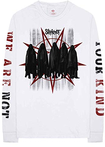 Slipknot T Shirt Shrouded Group Band Logo Official White Long Sleeve Unisex XL