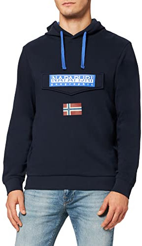 NAPAPIJRI Berlyn, Felpa Con Cappuccio Uomo, Blu Marino, M