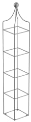 ELEO Rankobelisk Catania klein verzinkt - 140x29 cm Rankhilfe eckig aus Metall für den Garten Schmiedeeisen wetterfest feuerverzinkt - Pflanzenstütze dekorativ und praktisch für Pflanzen draußen