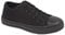 GladRags Boys Girls Kids Lace Up Canvas Low Top Trainers, Pumps, Plimsolls, All Black, Size Youth 6