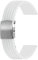 Kai Tian 24mm Bracelet Caoutchouc Silicone Bracelet de Montre avec Pneu Texture Boucle en Acier Inoxydable pour Hommes Femmes Blanc