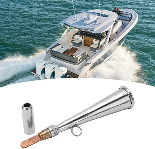 Hand Nebel horn, Marine Boot Horn, Edelstahl Nebel Horn Abnehmbares Mundstück Zubehör für Boot
