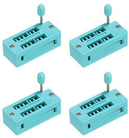PATIKIL Universal IC Test ZIF Socket 14 Pin 2.54mm Pitch for Microcontroller, Chip, Breadboard, Program IC's, 4 Pack