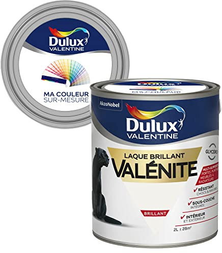 Ma Couleur Sur-mesure par Dulux Valentine – Peinture Laque Glycéro - Grande résistance pour boiseries et ferronneries - Brillant Blanc Intense 2 L