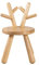 NICITA Kinderstuhl Holz - Tier Hocker mit Rückenlehne - Stuhl Tiermotiv - Tritt - Sitzgruppe - kinderfreundliches Design, REH, Elch, Kuh, Hase, Schaf (REH)