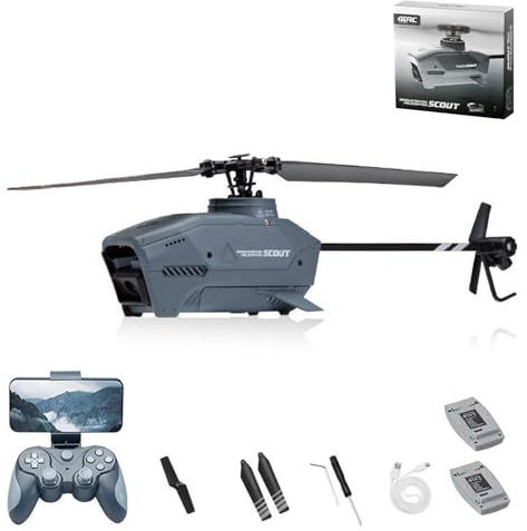 YGWXYYZJ RC Hubschrauber 2.4 Kanäle Fernbedienung Flugzeuge Mit 6-Achsen-Gyro KI-Erkennung HD-Kamera Elektrische Fallresistente Flugzeuge Drohne Fünfzehn Minuten Flugzeit Für Kinder Jugendliche (L1)