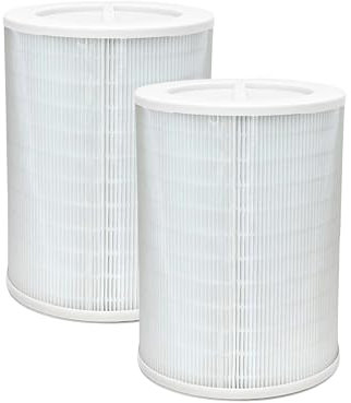 Nispira 12010 3-in-1 True HEPA Activated Carbon Filter Replacement for Clorox Large Air Purifier 11010 & 11011 | Removes Smoke, VOCs, Odor | 2 Packs