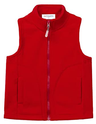 Mud Kingdom Jungen Kinder Junge Süßigkeiten Farbe Design Fleece Winter Weste Rot 9-10 Jahre