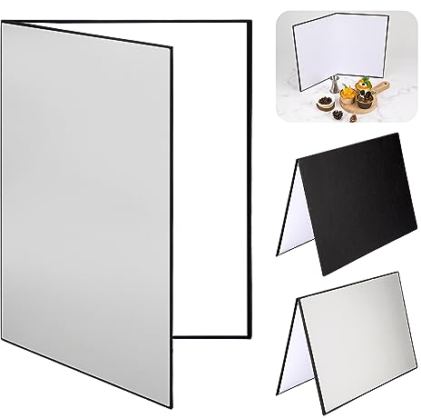 Licht Reflektor 3 in1 Fotografie Reflector Cardboard A3 Diffusor Fotografie Faltreflektor für Stillleben Schmuck Food Produktfotografie Foto 42 * 29cm (Silber/Weiß/Schwarz)