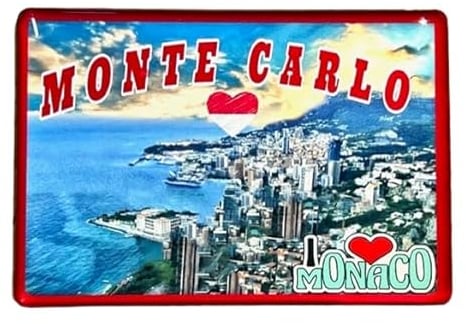 Monte Carlo Monaco Monako Souvenir Monte Carlo Kühlschrankmagnet Monte Carlo Souvenir