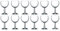 JORISELECTION VERRES A PIED X 12 VERRE BALLON 19,5 CL VERRE A EAU