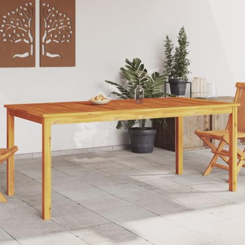 Homgoday Gartentisch Holztisch Terrassentisch Gartentische Balkontisch Couchtisch Gartenmöbel Tisch Esstisch Esszimmertisch 180x90x75 cm Massivholz Akazie