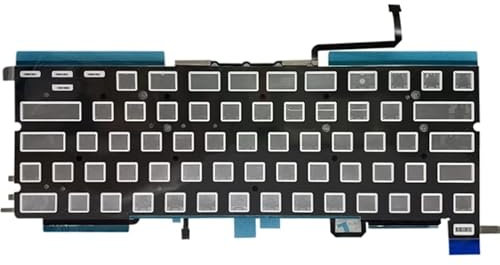 Teclado de repuesto para laptop, versión estadounidense, retroiluminación para MacBook Pro de 13.3 pulgadas M1 A2338 2020