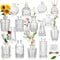 UCAMP Lot de 16 Mini Vases en Verre,vases en Verre Vintage,Petits Vases pour Decoratifs de Table Mariage,Petits Centres de Table à Roses,pour Décoration de Table La Maison Mariage Les