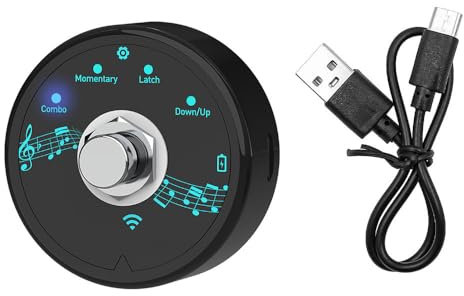 Sarini Controller Midi Bluetooth a Pedale Pedale Midi Ricaricabile Portatile Controller di Effetti Software Midi Wireless