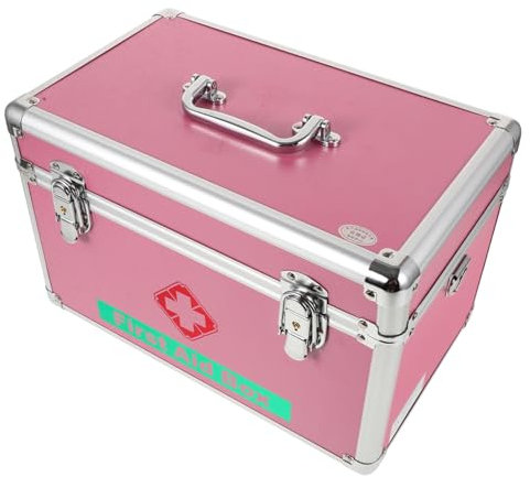 FRCOLOR Notfall-medikamentenbox Tragbare Aufbewahrungsbox Für Medikamente Organizer Handgehalten-medizinbox Stabile Verschlussfunktion Geeignet Für Zuhause Büro Reisen