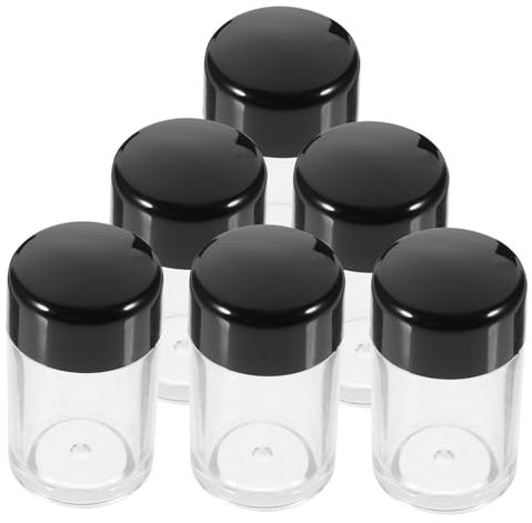 WOONEKY 6stücke Leere Puderdosen Aus Robustem Kunststoff Klein Und Bruchfest Für Talkumpuder Losen Puder Und Körperpuder Reisezubehör Und Make-up-organizer