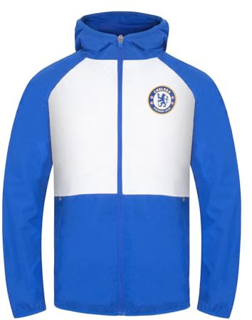 Chelsea FC officiel - Coupe-vent/Imperméable thème football - homme - blanc/bleu roi - M