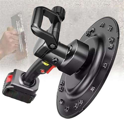 Machine électrique de plâtrage de mur Ponceuse à béton électrique Polisseuse murale en béton et mortier de ciment Machine électrique de finition de plâtre de ciment(2batteries)