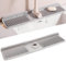 Volminex 6° Slope Kitchen Sink Splash Guard Mat, Silicone Faucet Mat Foldable, Faucet Handle Drip Catcher Tray, Draining Pad Around Tap for Kitchen Bathroom (Grey, 60 x 14 cm)