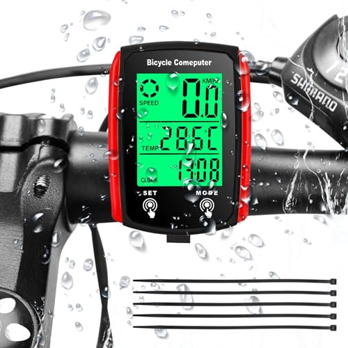 DOOCECIY Bike Speedometer, Wireless Waterproof Backlit Touch Screen GPS Bike Computer with 19 Functions