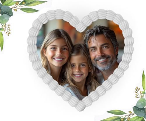 Tortenaufleger Tortenbild Fototorte Motiv Herz Personalisiert Wunschbild zum Geburtstag, Hochzeit, Taufe, Essbares Foto für Tortendeko aus Fondant, Ø Herzform - 2290z