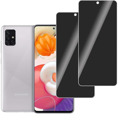 LERINNA 2 Stück für Panzerglas Privatbildschirm für Samsung Galaxy A51, Anti-Spy,9H Härte temperglas, Anti-Kratzen, Sichtschutz Schutzfolie für Samsung Galaxy A51