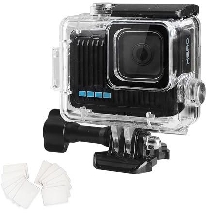 OKFUN Custodia protettiva impermeabile per Go Pro Hero 4K, 60 m, custodia resistente per snorkeling, surf e sport estremi Hero4K 2024, accessori per action camera