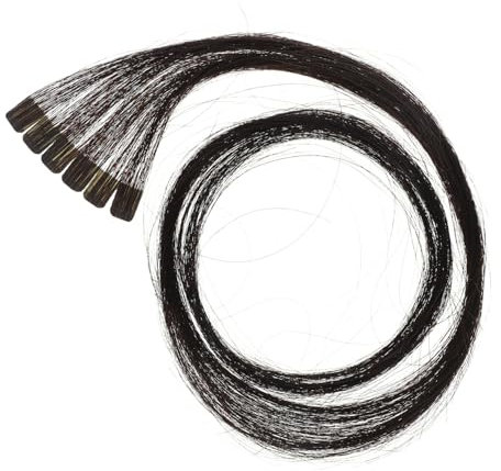 BESPORTBLE Echthaarverlängerungen Aus Menschlichem Haar Schwarz Lang Für Sofortige Anwendung Und Volumen Wiederverwendbar Schneidbar Und Waschbar