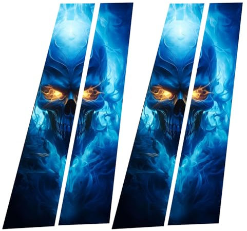 Car B-Pillar Sticker - Halloween Waterproof -Adhesive Door Pillar Decal | 1 Pair Auto Accessory, Scratch-Resistant, Sun Protection, Car Center Pillar Sticker for Vehicle Scratch Covering, Easy Ins