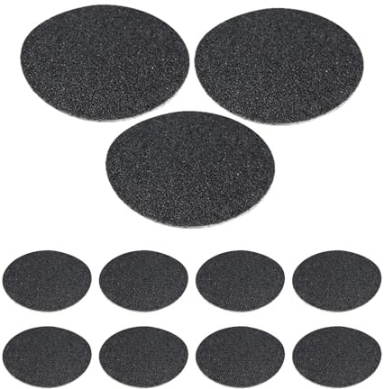 60 Stück Schwarze Ersatzschleifscheiben für Hornhautentferner | EVA Carborundum, Selbstklebend und Einweg, Schleifpapier für Füße, Kallusschleifscheiben