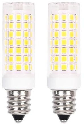Zyrvolux E12 LED Glühbirne C7 Kerzenlampe 6W (Ersatz 60W Halogen) - 2er Set Warmweiß 3000K für Kühlschrank Licht & Dunstabzugshaube | Geeignet für Tischlampen, Deckenlampen, Salz Rock Lampe