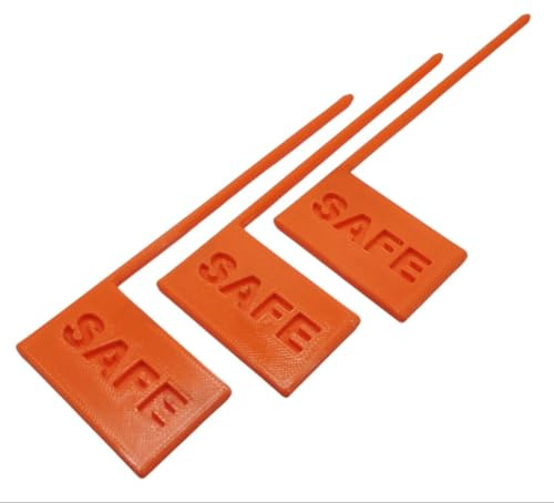 ADNB3D Lot de 3 Drapeaux de sécurité universels témoin de Chambre Vide pour Armes,Calibre 4.5mm et +