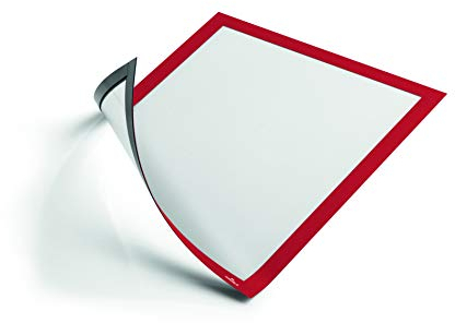 Durable Info-Rahmen Duraframe (A4, selbstklebend mit Magnetverschluss) 1 Stück, rot, 489903