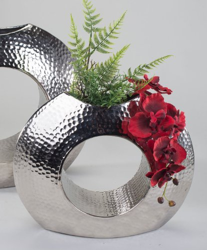 Formano Vase m.Loch 38 Alu gehämmert