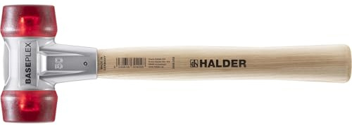 BASEPLEX-Schonhammer, Celluloseacetat/celluloseacetat mit Zinkdruckguss-Gehäuse und Holzstiel | D=50 mm | 3906.050