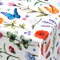 Home Expressions Spring Pvc Wipe Clean Vinyl Table Cloth/Protector Textile Backing, White Ground with Butterflies, Bees, Poppy Flowers, Ladybirds, Dragon Flys, Lavender (100cm x 140cm Rectangle)