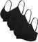 Vertvie Damen 2/3/4er Set Basic Wohlfühl BH Sport BH Spaghettiträger Bralette ohne Bügel Nahtlose Gepolsterte mit Spaghetti Bra Top Low Support Bra(EU M/Tag L,3 Schwarz)