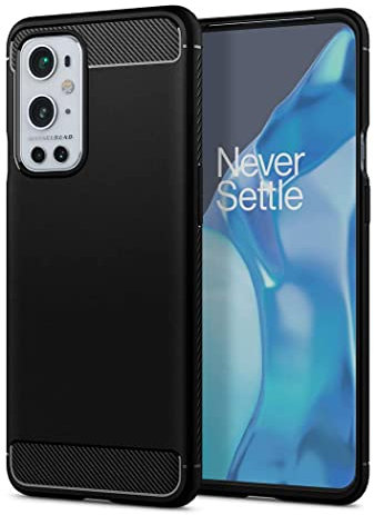 OnePlus 9 Pro Case - Ultra Slim Carbon Fibre Shockproof Bumper Case Cover For OnePlus 9 Pro Black