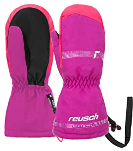 Reusch Maxi R-TEX XT Mitten warme, wasserdichte und atmungsaktive Fausthandschuhe Winterhandschuhe Fäustlinge Kinder Babys Kleinkinder Mädchen und Jungen, lila-pink, I (ca. 1-2 Jahre)